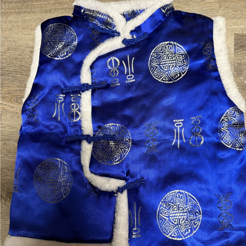 Chinese traditional vest for kids (unisex) size 2-3 yo NEW